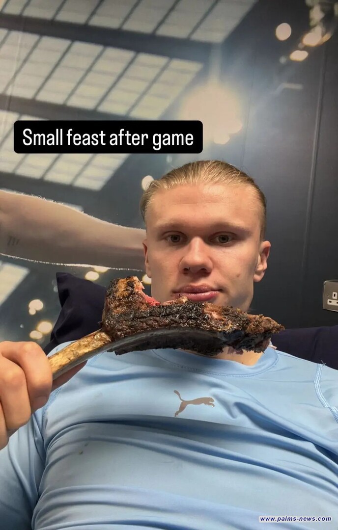 رغم إصابته.. هالاند يطمئن جماهير الستي بقطعة لحم